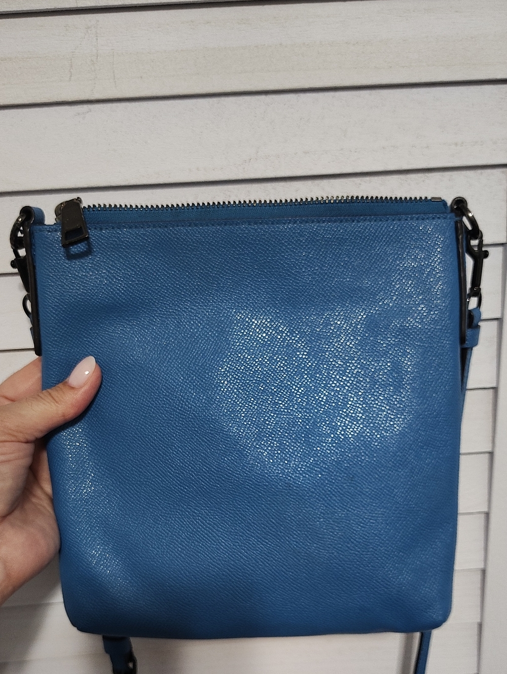 Coach Blue Crossbody Leather Bag - Picture 6 of 8